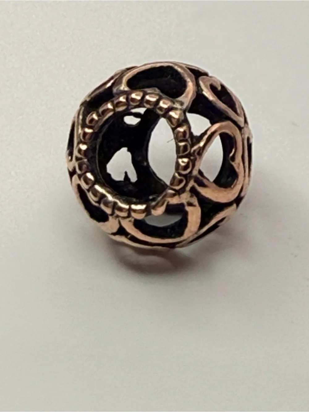 Pandora Hearts All Over Rose Charm 780964 Openwork Love Bead